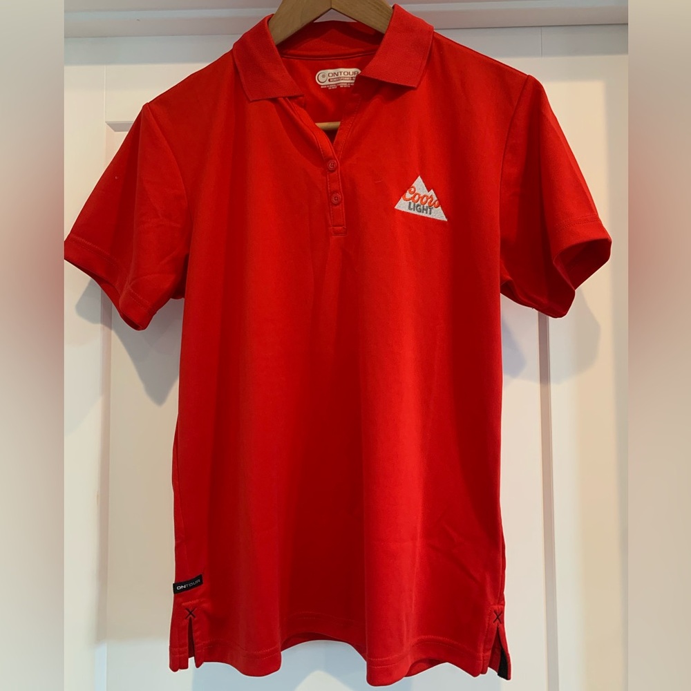 Women’s Coors Light Polo Short, Size Medium, Red